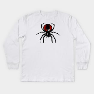 Cute Black Widow Spider Drawing Kids Long Sleeve T-Shirt